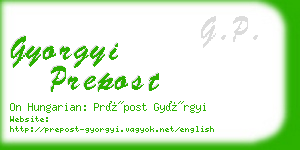 gyorgyi prepost business card